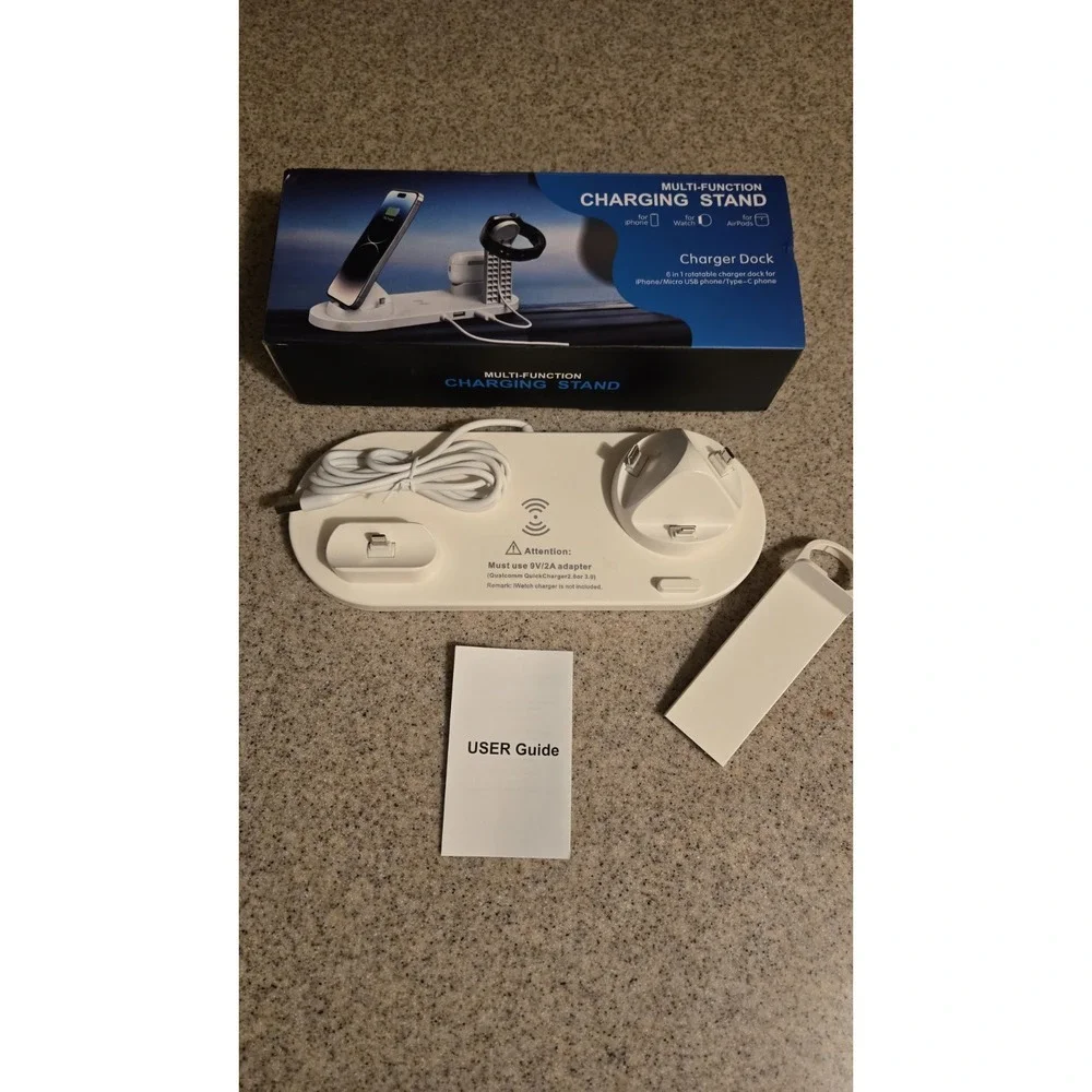 Multi-Function Charging Stand 3 In 1 Charger Dock Black‎